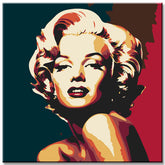 Marilyn Monroe vector style - paint by numbers
